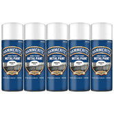 5X Hammerite Smooth White Spray Paint 400ml Spray Paint